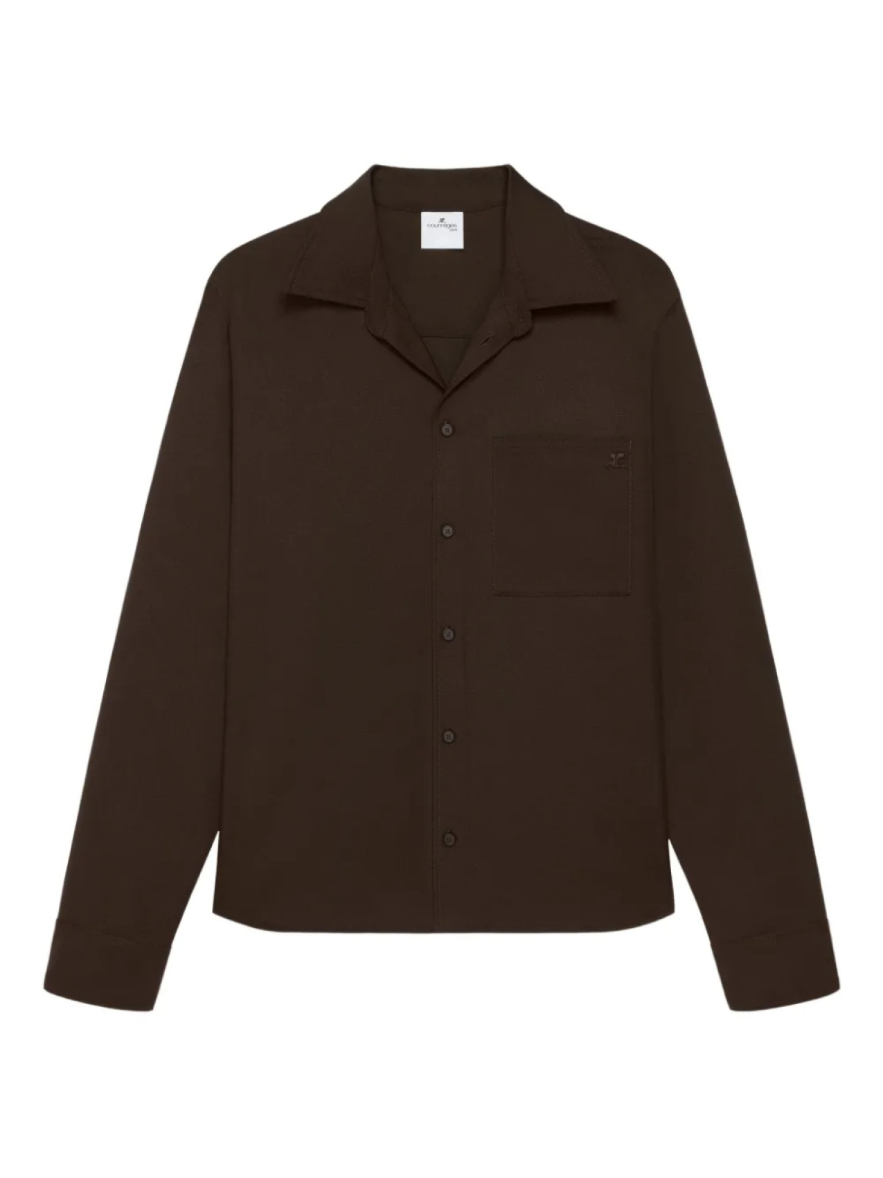 Рубашка на пуговицах Courrèges, коричневый
Рубашка на пуговицах Courrèges, коричневый