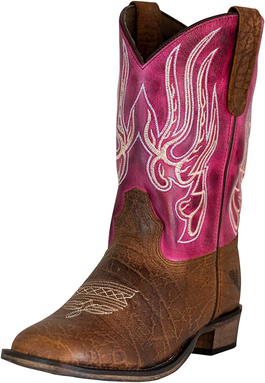 Детские ковбойские сапоги TuffRider для малышей с розовым голенищем, вышитыми языками и квадратным носком
Детские ковбойские сапоги TuffRider для малышей с розовым голенищем, вышитыми языками и квадратным носком