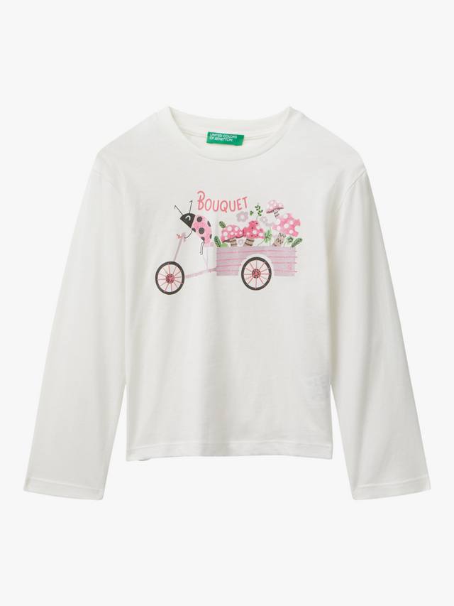 Детская хлопковая футболка с длинным рукавом и принтом Benetton, White
Детская хлопковая футболка с длинным рукавом и принтом Benetton, White