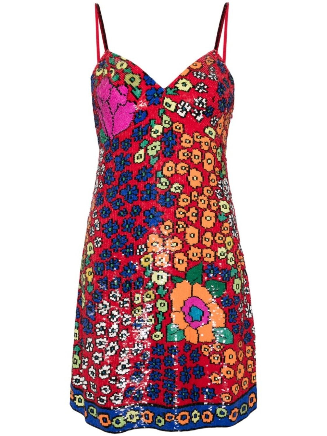 Платье с цветочным узором и пайетками Ashish, красный
Платье с цветочным узором и пайетками Ashish, красный