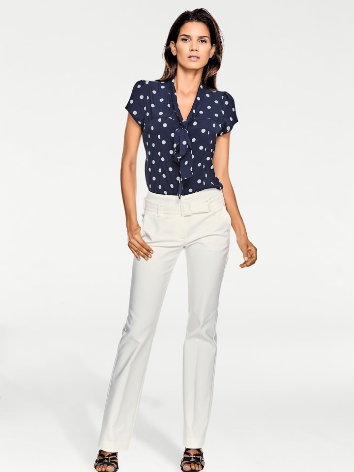 Блузка с короткими рукавами темно-синего и белого цветов Heine
Блузка с короткими рукавами темно-синего и белого цветов Heine