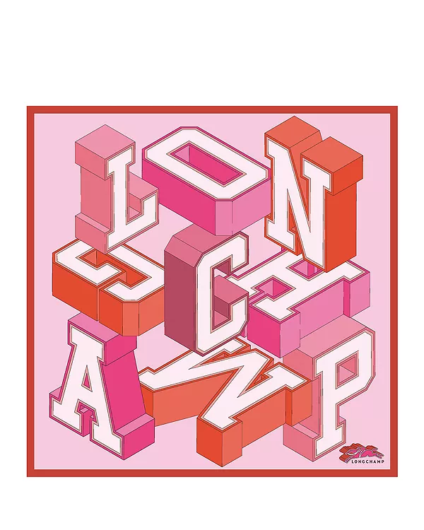 Университетский шелковый шарф Longchamp, розовый
Университетский шелковый шарф Longchamp, розовый