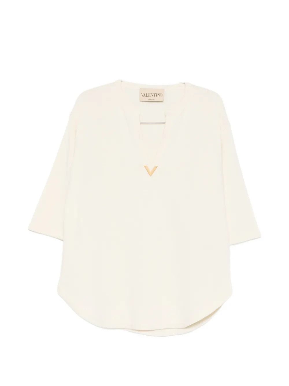 Вязаная блуза с логотипом Valentino Garavani, бежевый
Вязаная блуза с логотипом Valentino Garavani, бежевый