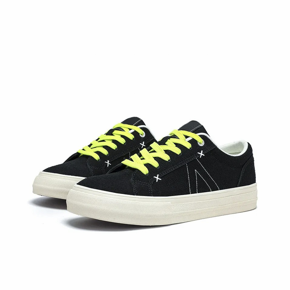 ABCIO Амортизирующие устойчивые к истиранию низкие скейтерские кроссовки на платформе унисекс черные с неоново-зелеными шнурками, цвет Black (Neon Green Shoelace) 
ABCIO Амортизирующие устойчивые к истиранию низкие скейтерские кроссовки на платформе унисекс черные с неоново-зелеными шнурками, цвет Black (Neon Green Shoelace)