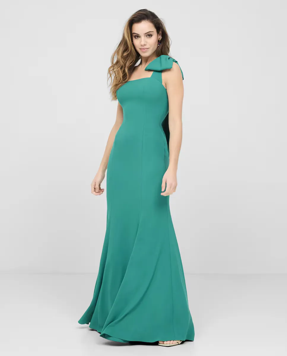 Длинное платье с бантом на бретеле Veneno en la piel, зеленый
Длинное платье с бантом на бретеле Veneno en la piel, зеленый