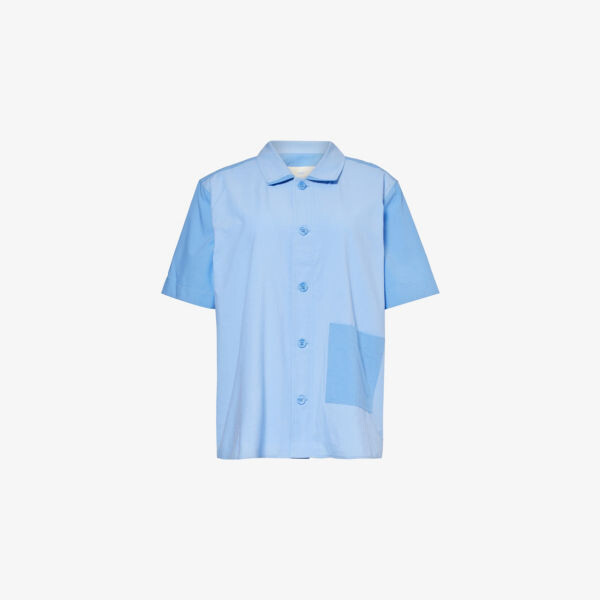 Пижамная рубашка свободного кроя из хлопка с короткими рукавами Outline Hay, голубой
Пижамная рубашка свободного кроя из хлопка с короткими рукавами Outline Hay, голубой