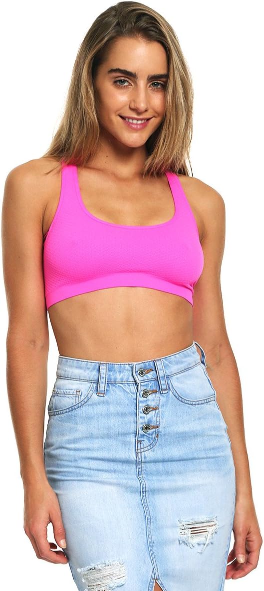 GUESS Женский бесшовный бюстгальтер Azelia с перекрестными лямками, Neon Pink
GUESS Женский бесшовный бюстгальтер Azelia с перекрестными лямками, Neon Pink