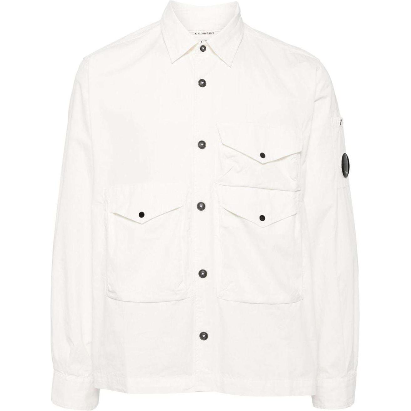 C.P. Company Габардиновая рубашка на пуговицах C.P.Company, белый
C.P. Company Габардиновая рубашка на пуговицах C.P.Company, белый