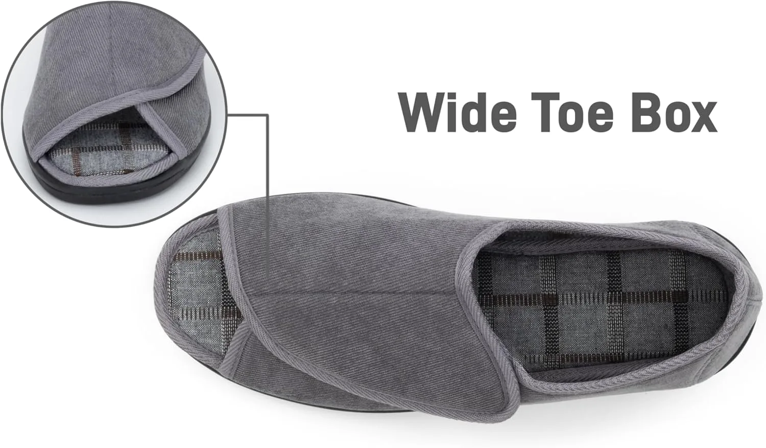 Открытые тапочки для диабетиков для мужчин, очень широкой посадки, с эффектом памяти, домашние тапочки с открытым носком, противоскользящие - для пожилых людей, с артритом и отечными ногами Happy Touch, серый
Открытые тапочки для диабетиков для мужчин, очень широкой посадки, с эффектом памяти, домашние тапочки с открытым носком, противоскользящие - для пожилых людей, с артритом и отечными ногами Happy Touch, серый