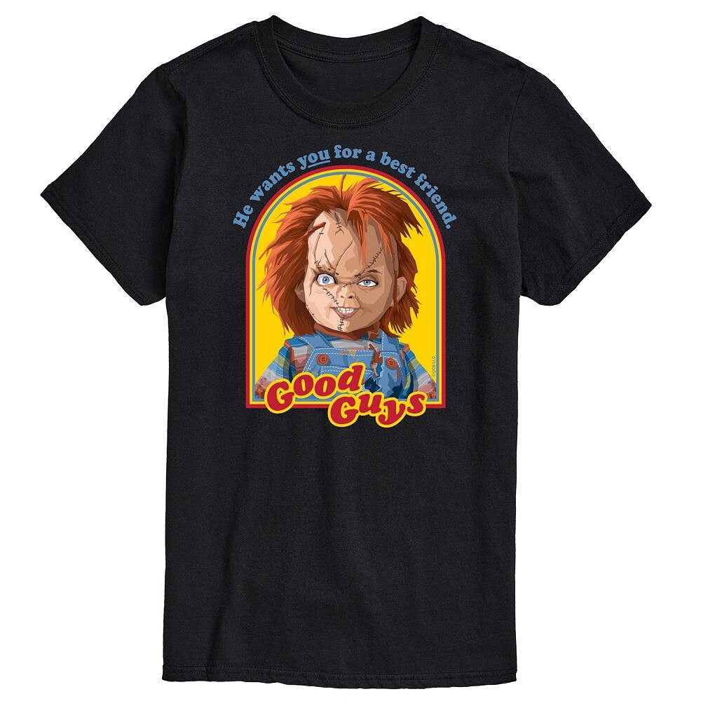 Футболка Big & Tall Chucky с рисунком Good Guys в стиле ретро Licensed Character, черный
Футболка Big & Tall Chucky с рисунком Good Guys в стиле ретро Licensed Character, черный