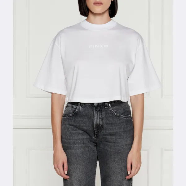 Укороченная футболка Pinko, белый
Укороченная футболка Pinko, белый