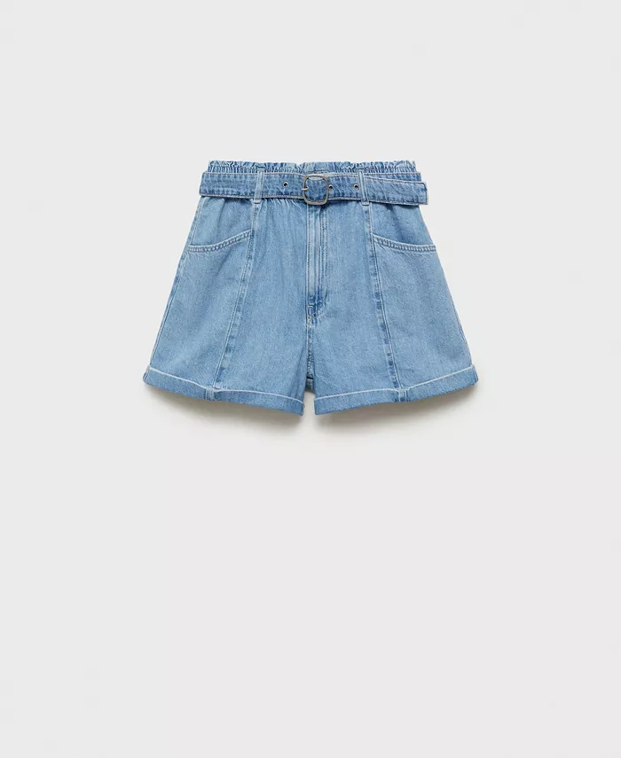 Женские джинсовые шорты с поясом MANGO, синий
Женские джинсовые шорты с поясом MANGO, синий