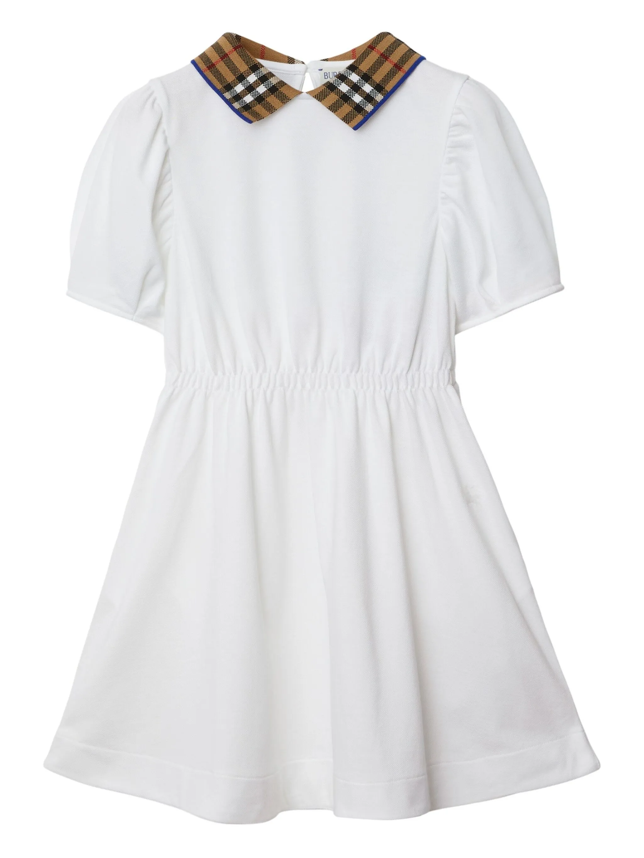Клетчатое платье с воротником поло Burberry Kids, белый
Клетчатое платье с воротником поло Burberry Kids, белый