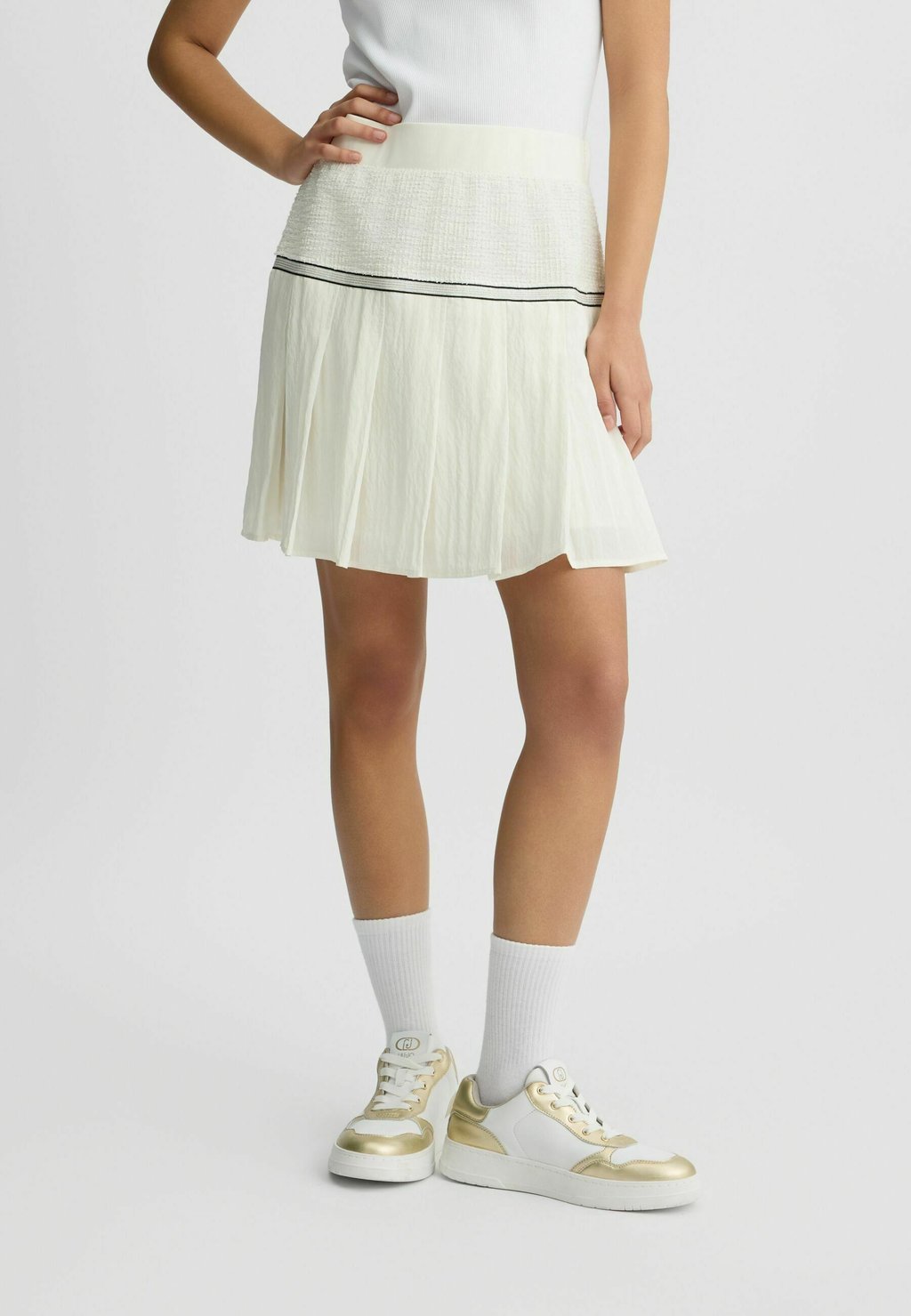 Мини-юбка A-line skirt LIU JO, кремовый 
Мини-юбка A-line skirt LIU JO, кремовый