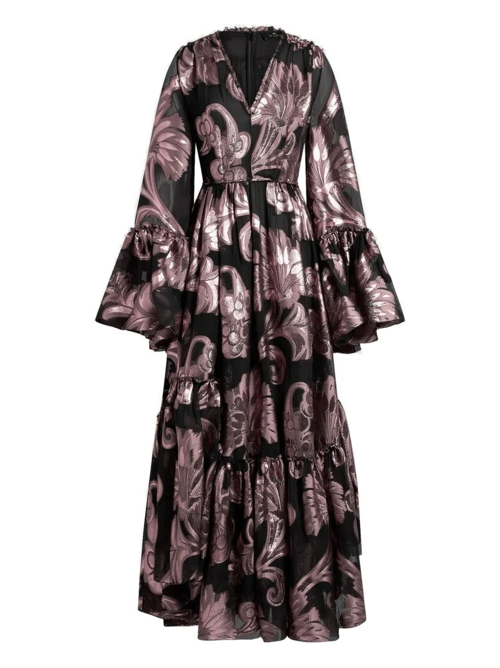 Платье с цветочным принтом, ярусами и металлизированным эффектом coupé ETRO, черный
Платье с цветочным принтом, ярусами и металлизированным эффектом coupé ETRO, черный