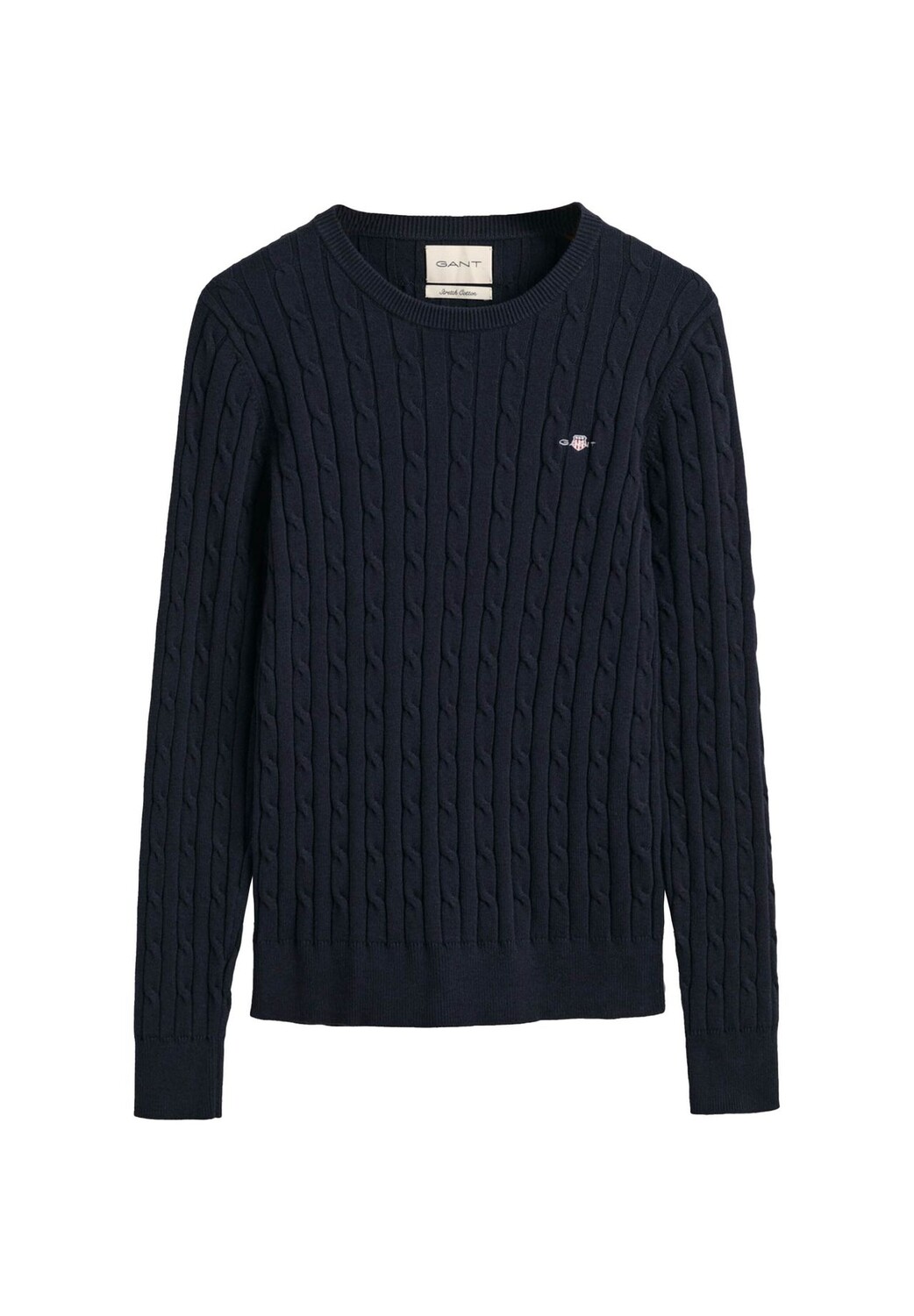 Женский свитер - STRETCH COTTON CABLE C-NECK, круглый вырез, косая вязка, логотип GANT, синий
Женский свитер - STRETCH COTTON CABLE C-NECK, круглый вырез, косая вязка, логотип GANT, синий