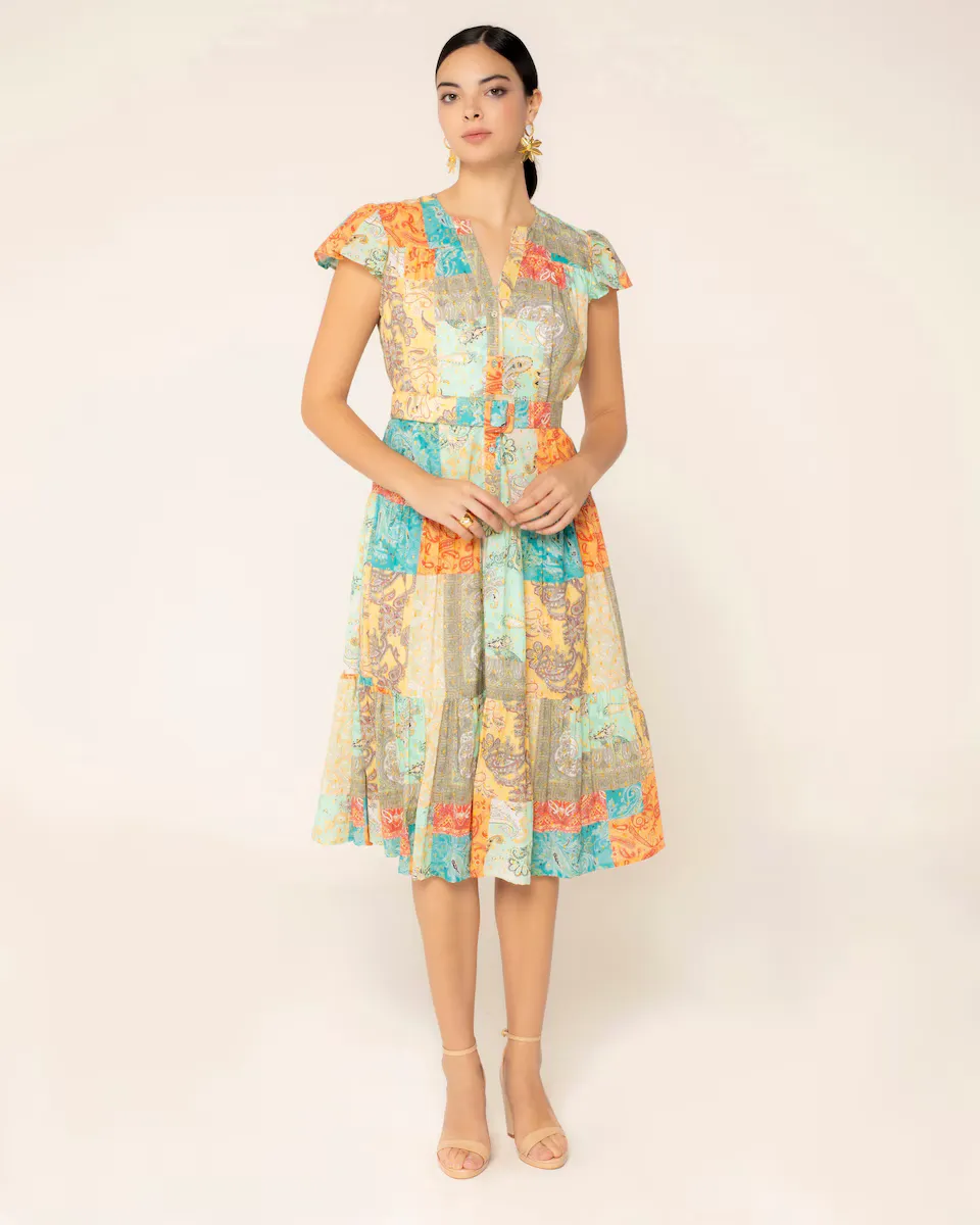 Хлопковое платье миди на пуговицах Niza, многоцветный
Хлопковое платье миди на пуговицах Niza, многоцветный