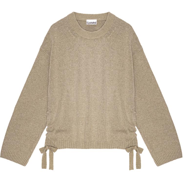 Свитер с завязками по бокам GANNI, серо-зеленый
Свитер с завязками по бокам GANNI, серо-зеленый