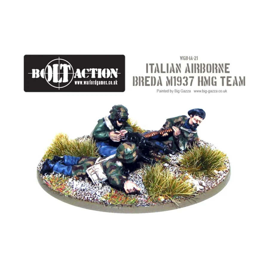 Итальянский воздушно-десантный отряд - команда Breda HMG, Bolt Action - Italian - Italian Airborne (28mm)
Итальянский воздушно-десантный отряд - команда Breda HMG, Bolt Action - Italian - Italian Airborne (28mm)