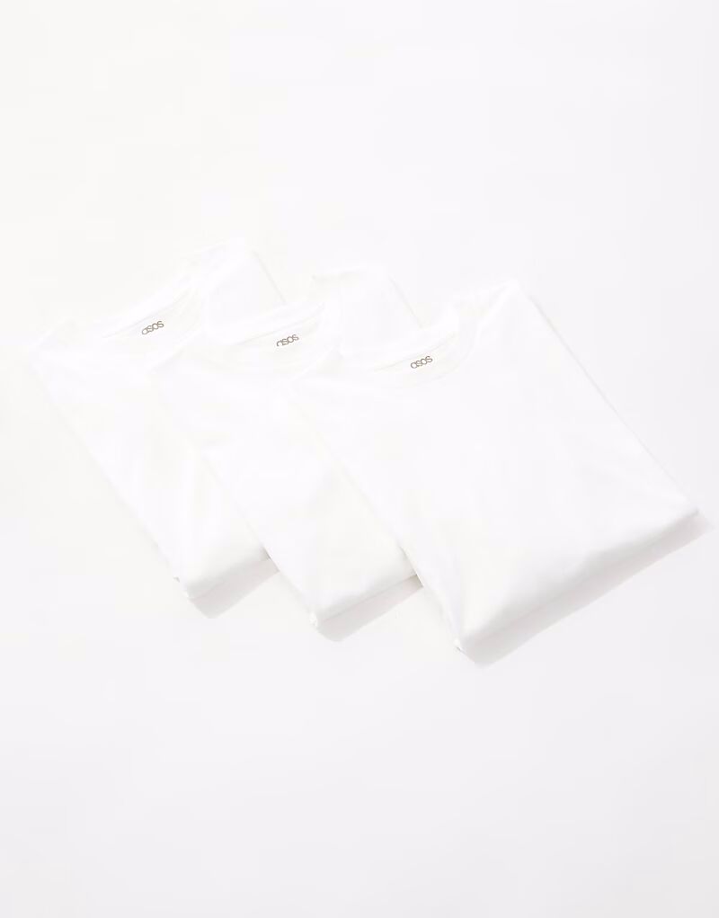 Набор из 3 футболок свободного кроя Essentials белого цвета Asos Design
Набор из 3 футболок свободного кроя Essentials белого цвета Asos Design