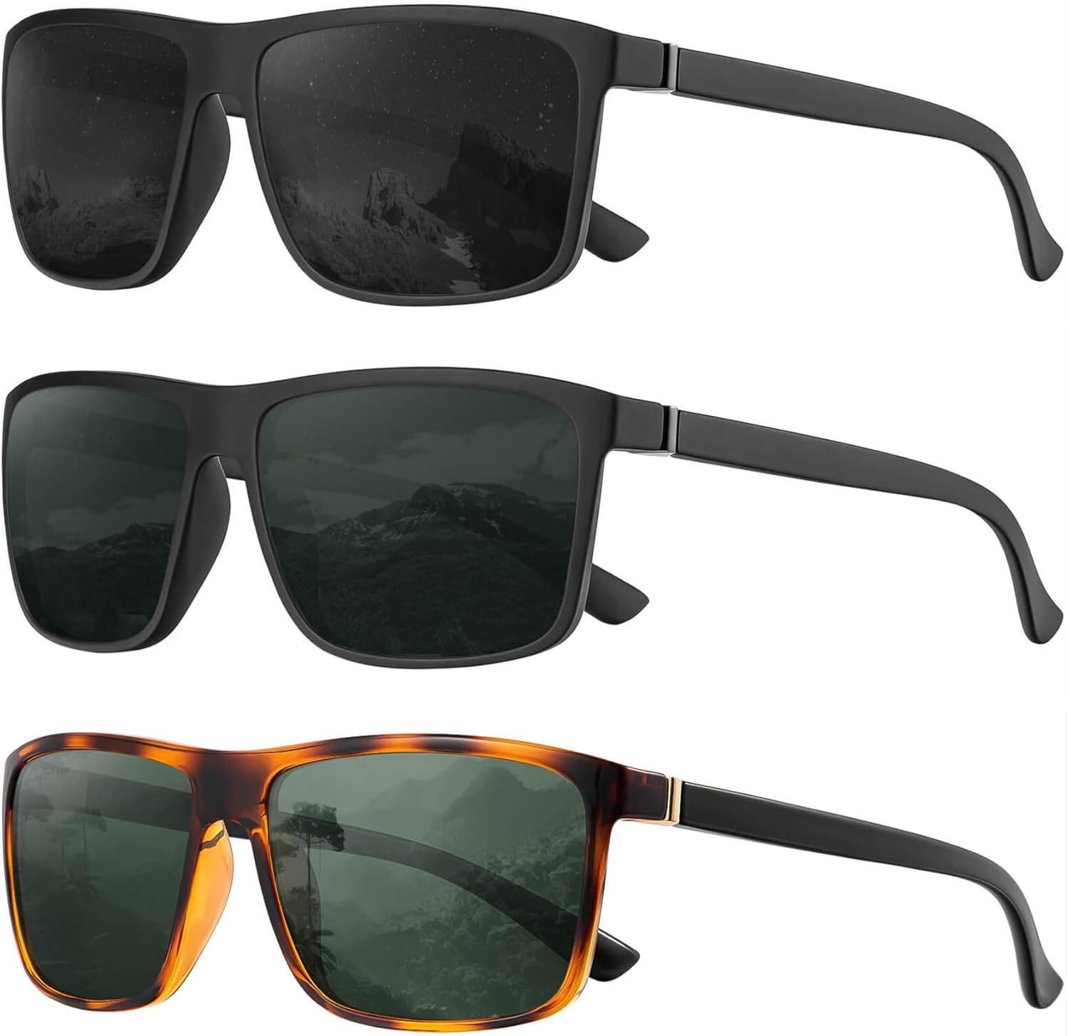 Поляризованные солнцезащитные очки KALIYADI для мужчин и женщин, мужские солнцезащитные очки с защитой от УФ-излучения для вождения, рыбалки, гольфа (3 шт.), (3 Pack) Black/G15/Black&g15
Поляризованные солнцезащитные очки KALIYADI для мужчин и женщин, мужские солнцезащитные очки с защитой от УФ-излучения для вождения, рыбалки, гольфа (3 шт.), (3 Pack) Black/G15/Black&g15