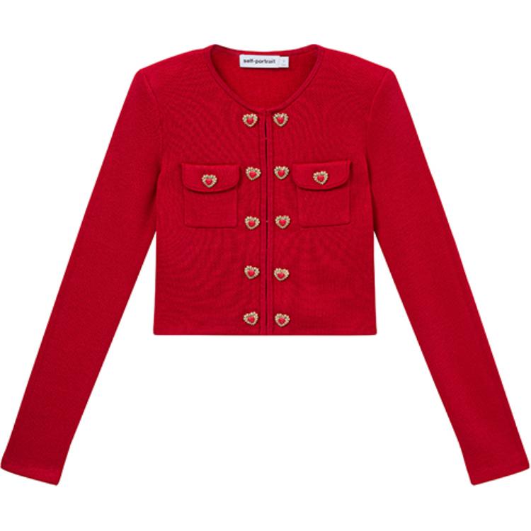 Кардиган на пуговицах в виде сердечек Self-portrait, Истинно красный
Кардиган на пуговицах в виде сердечек Self-portrait, Истинно красный
