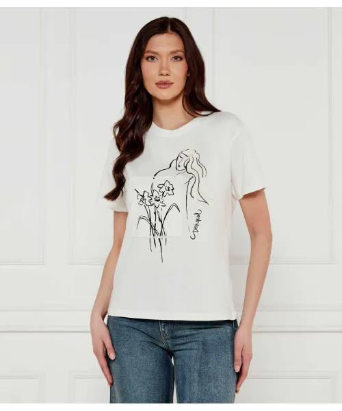 Парагвайская футболка Regular fit Desigual, белый 
Парагвайская футболка Regular fit Desigual, белый