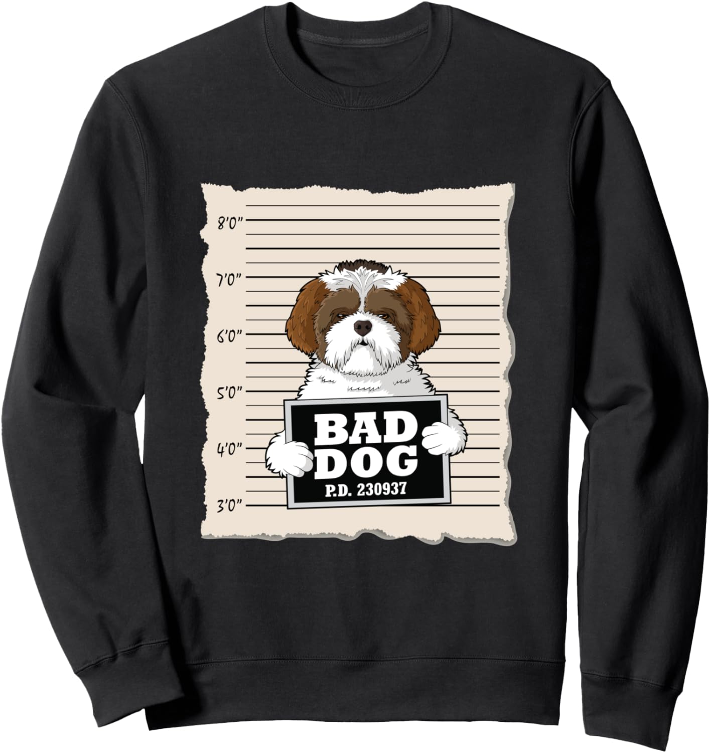 Толстовка с изображением собаки породы ши-тцу (Guilty Dog) Bad Dog Mug Shot Shih Tzu, черный
Толстовка с изображением собаки породы ши-тцу (Guilty Dog) Bad Dog Mug Shot Shih Tzu, черный