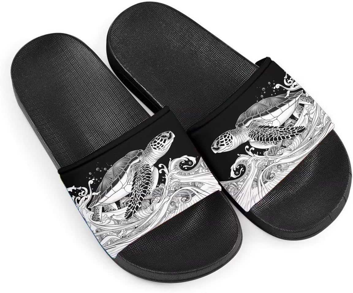 Женские модные сандалии с уникальным дизайном, с узором черепахи, на плоской подошве, с противоскользящей подошвой из ЭВА, легкие повседневные домашние и тапочки Getelinseng, Sea Wave Turtle
Женские модные сандалии с уникальным дизайном, с узором черепахи, на плоской подошве, с противоскользящей подошвой из ЭВА, легкие повседневные домашние и тапочки Getelinseng, Sea Wave Turtle