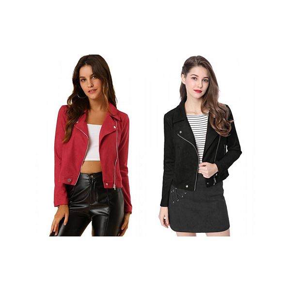 2 упаковки женской куртки из искусственной замши с длинным рукавом на молнии в стиле мотобайкер Inspire Chic, Black Red
2 упаковки женской куртки из искусственной замши с длинным рукавом на молнии в стиле мотобайкер Inspire Chic, Black Red
