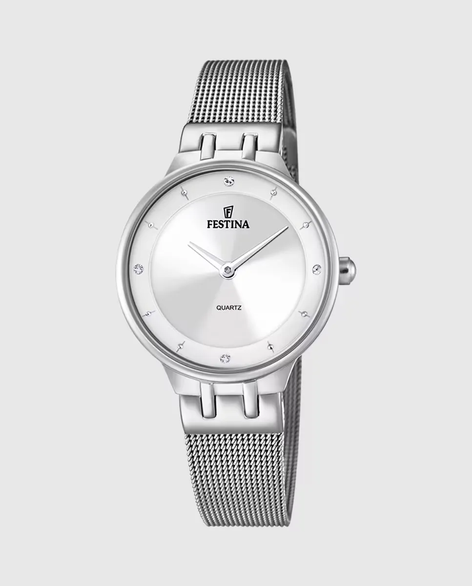 Женские часы F20597/1 Mademoiselle из серебристой стали Festina, серебряный
Женские часы F20597/1 Mademoiselle из серебристой стали Festina, серебряный