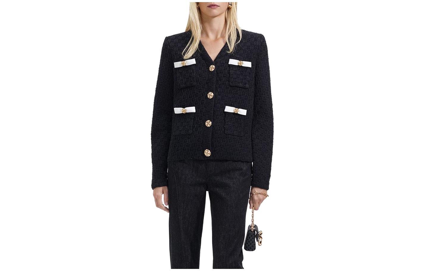 Self-portrait Женский классический черный свитер Self portrait
Self-portrait Женский классический черный свитер Self portrait