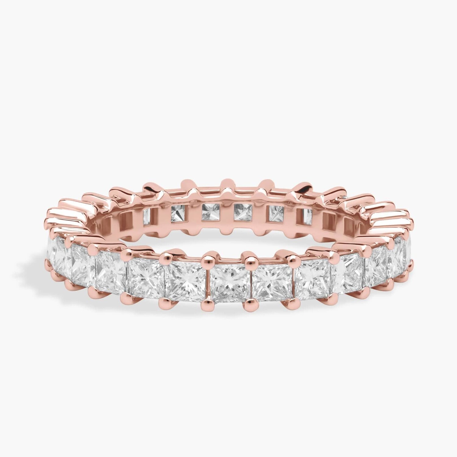 Кольцо Eternity с выращенным в лаборатории бриллиантом огранки «Принцесса» из розового золота 14 карат (2 карата, двойной - FG / VS2-SI1) Blue Nile
Кольцо Eternity с выращенным в лаборатории бриллиантом огранки «Принцесса» из розового золота 14 карат (2 карата, двойной - FG / VS2-SI1) Blue Nile