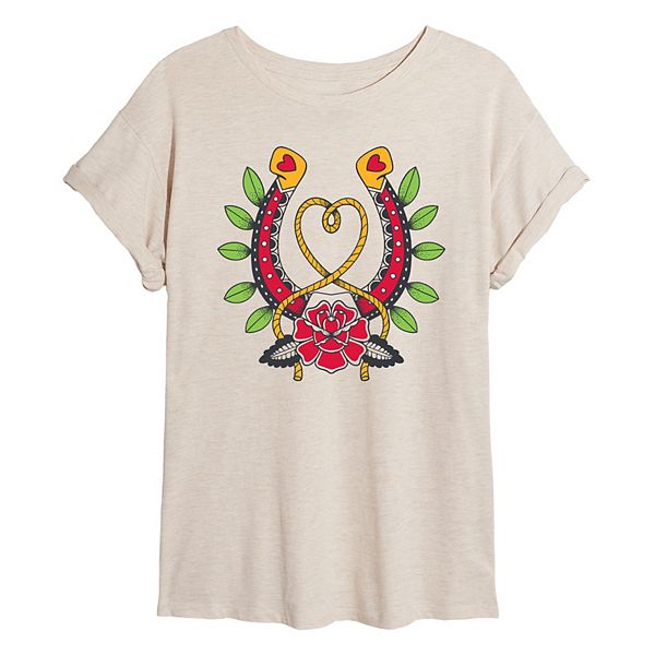 Футболка Juniors' Goth Western Horseshoe oversized Licensed Character, Beige
Футболка Juniors' Goth Western Horseshoe oversized Licensed Character, Beige