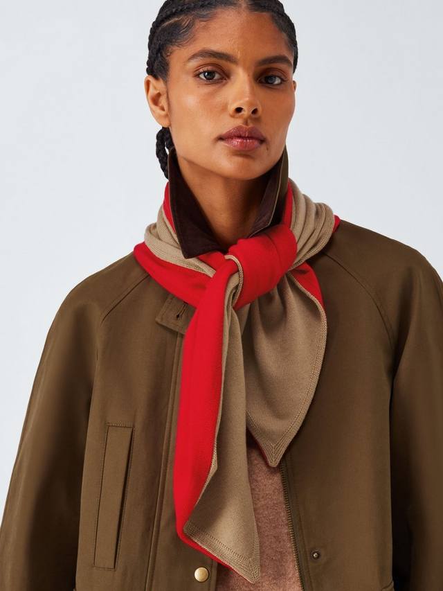 Шерстяной шарф Double Face Foulard John Lewis, Tan/Red
Шерстяной шарф Double Face Foulard John Lewis, Tan/Red
