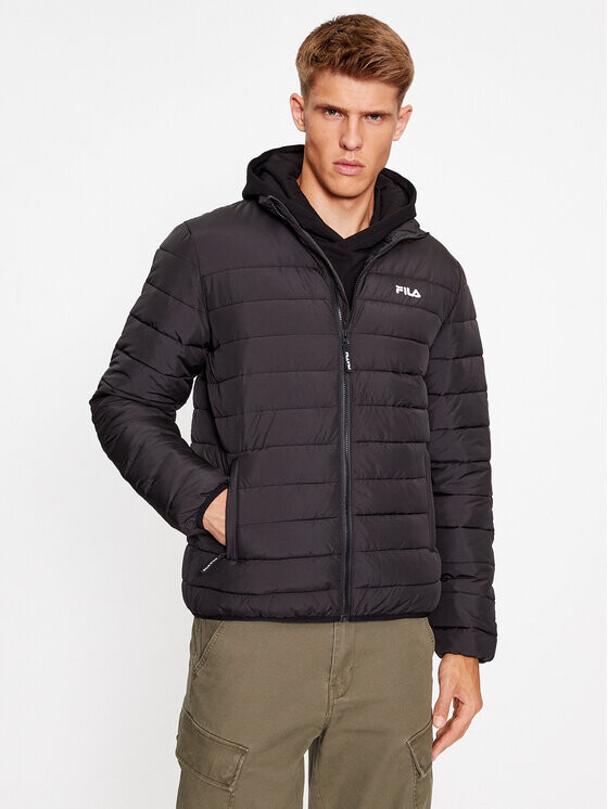 Пуховик стандартного кроя Fila, черный 
Пуховик стандартного кроя Fila, черный