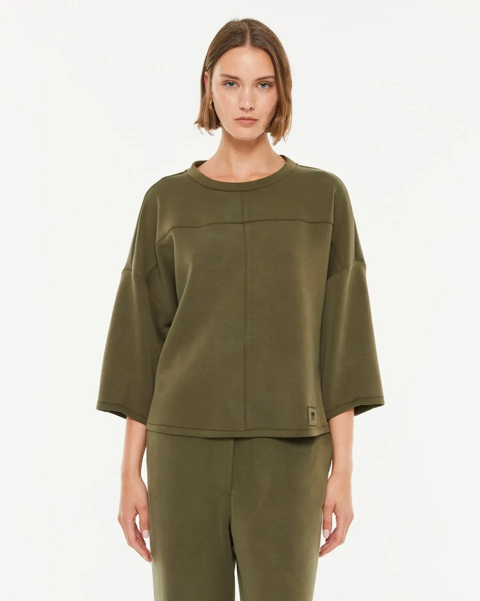 Женская толстовка с круглым вырезом и рукавами три четверти Paz Torras, оливковый зеленый
Женская толстовка с круглым вырезом и рукавами три четверти Paz Torras, оливковый зеленый