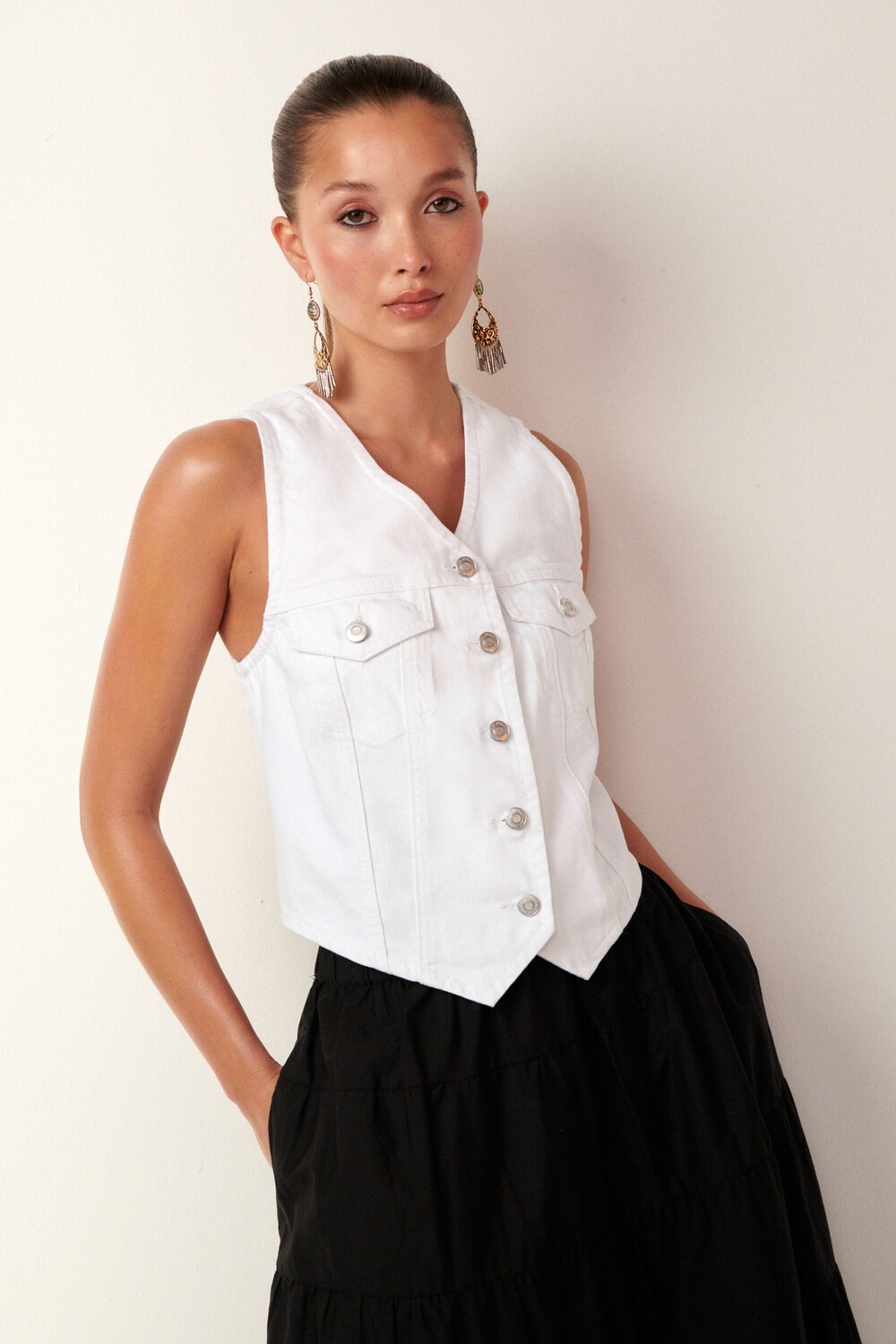 Джинсовой жилет Next, белый
Джинсовой жилет Next, белый