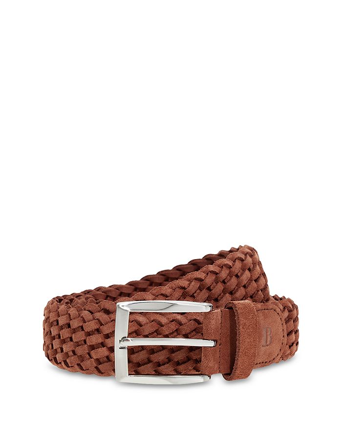 Замшевый ремень с плетеным узором Boggi Milano, красный
Замшевый ремень с плетеным узором Boggi Milano, красный