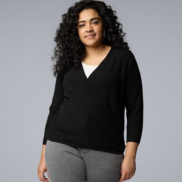 Кардиган Plus size из кашемировой смеси с запахом на 4 стороны Simply Vera Vera Wang, Vera Black
Кардиган Plus size из кашемировой смеси с запахом на 4 стороны Simply Vera Vera Wang, Vera Black