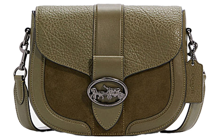 Кожаная седельная сумка Georgie, Bacchus, через плечо, кроссбоди, маленькая женская сумка через плечо оливково-зеленая COACH
Кожаная седельная сумка Georgie, Bacchus, через плечо, кроссбоди, маленькая женская сумка через плечо оливково-зеленая COACH