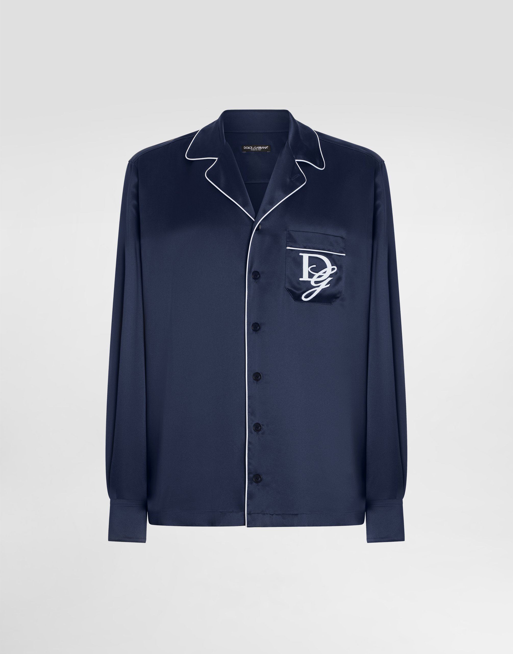 Шелковая сорочка vanity с вышивкой логотипа Dolce & Gabbana, синий
Шелковая сорочка vanity с вышивкой логотипа Dolce & Gabbana, синий
