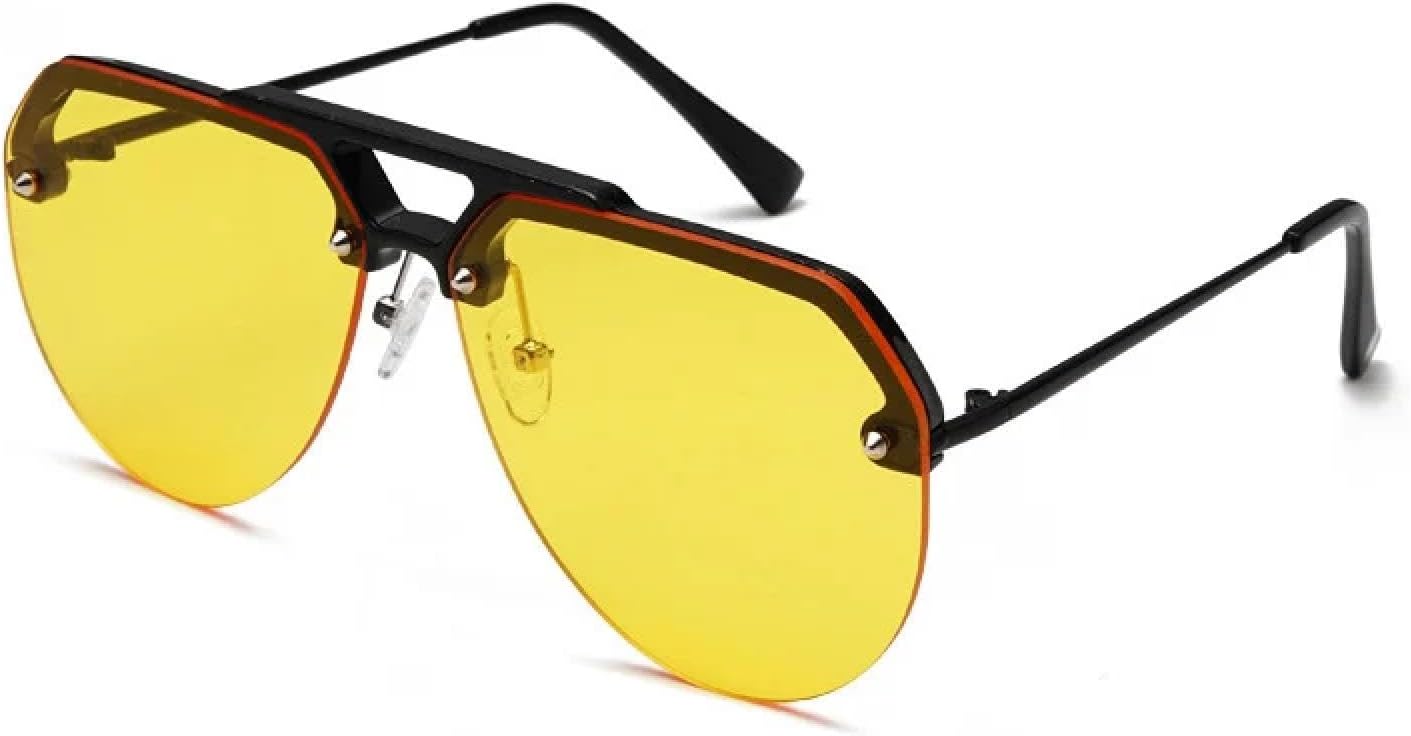 Ретро-солнцезащитные очки с двойной перемычкой овальной формы, защита от УФ-излучения UV400, модные очки для мужчин и женщин, с заклепками, конфетных цветов TKKTLLT, Black-yellow
Ретро-солнцезащитные очки с двойной перемычкой овальной формы, защита от УФ-излучения UV400, модные очки для мужчин и женщин, с заклепками, конфетных цветов TKKTLLT, Black-yellow