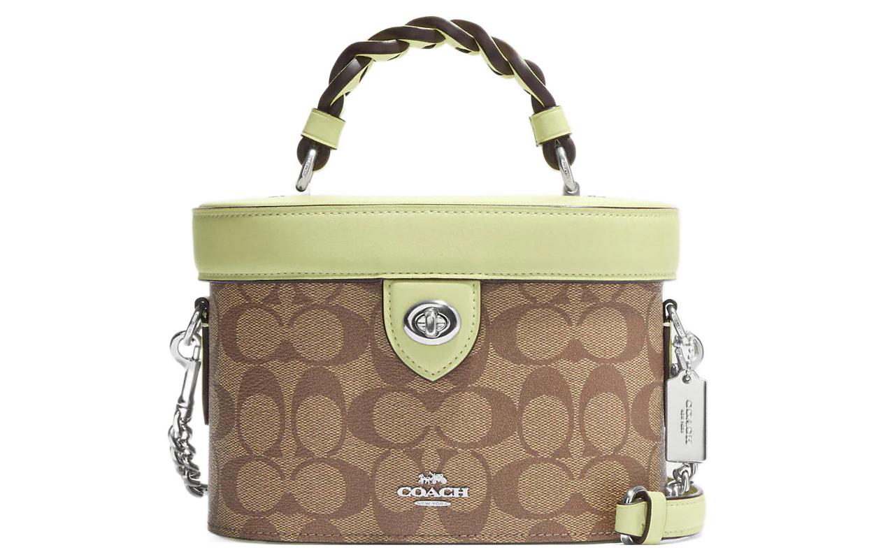 COACH Кожаная сумка-ведро через плечо маленькая женская коричневая и мятно-зеленая
COACH Кожаная сумка-ведро через плечо маленькая женская коричневая и мятно-зеленая