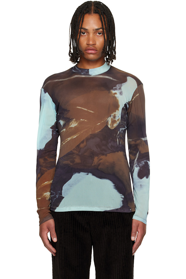 Homme Plissé Issey Miyake Прозрачная футболка синего и агатового цвета
Homme Plissé Issey Miyake Прозрачная футболка синего и агатового цвета