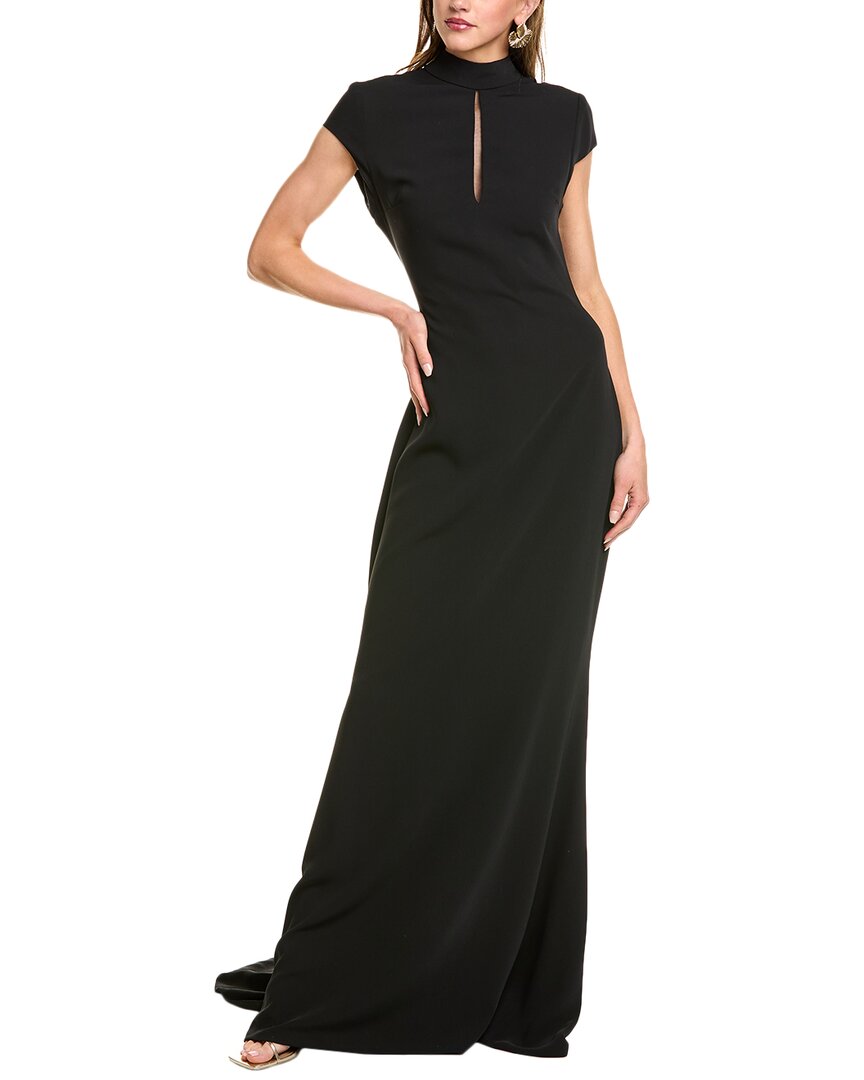 Платье с высоким воротником и короткими рукавами от Reem Acra, черный
Платье с высоким воротником и короткими рукавами от Reem Acra, черный