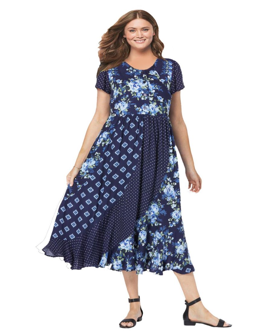 Женское макси-платье Within с комбинированным принтом Woman Within, Navy pretty rose
Женское макси-платье Within с комбинированным принтом Woman Within, Navy pretty rose