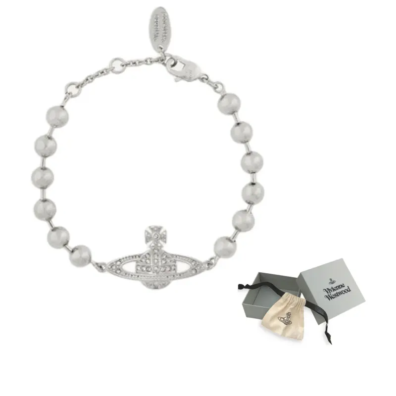 Vivienne Westwood Браслет с бусинами и орб-плакеткой
Vivienne Westwood Браслет с бусинами и орб-плакеткой