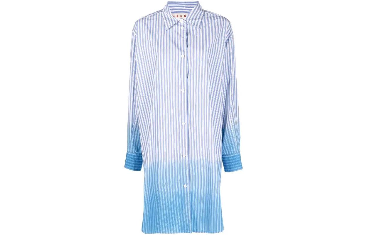 Градиентная рубашка с асимметричным подолом MARNI, синий
Градиентная рубашка с асимметричным подолом MARNI, синий