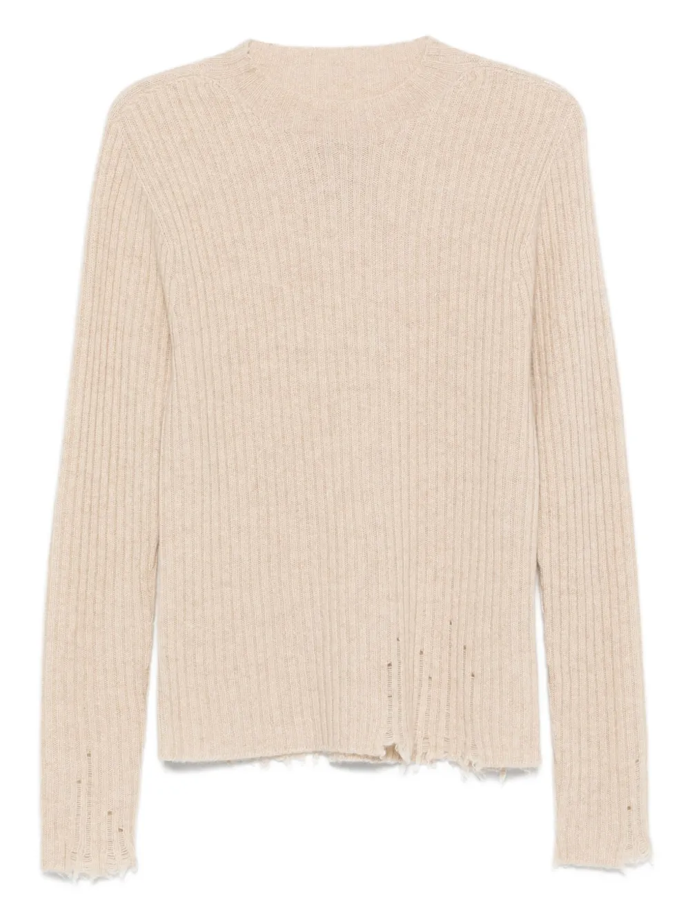 Ребристый свитер с бахромой Uma Wang, нейтральный
Ребристый свитер с бахромой Uma Wang, нейтральный